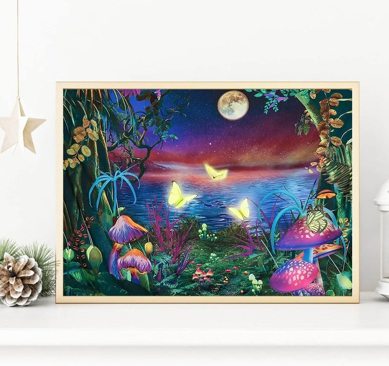 Street27 Diamond Art Painting Kits For Adults-Full Drill Diamond Dots Paintings For Beginners,Moon Beach Round 5D Paint With Diamonds Pictures Gem Art Painting Kits Diy Crafts 12X16" (Moon Beach) - Image 2