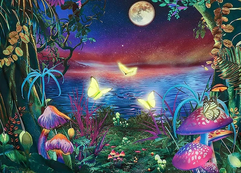 Street27 Diamond Art Painting Kits For Adults-Full Drill Diamond Dots Paintings For Beginners,Moon Beach Round 5D Paint With Diamonds Pictures Gem Art Painting Kits Diy Crafts 12X16" (Moon Beach) - Image 1