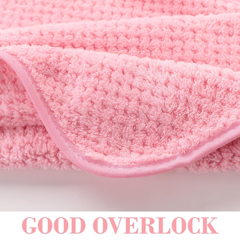 Kuber Industries 2 Piece Hand Towel Set|280 GSM|Gtm & Workout Towels|Super Absorbent & Antibacterial Treatment|Small Size Travel Friendly (Green & Pink) - Image 4