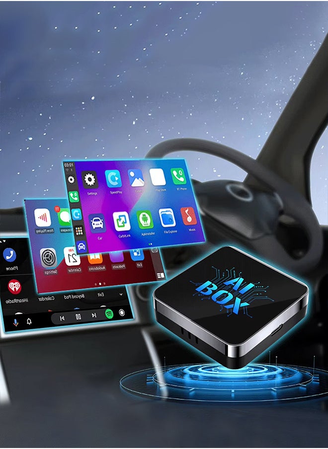 ماركة غير محددة - محول صندوق CarPlay AI اللاسلكي الجديد لعام 2025، محول Android Auto اللاسلكي، يدعم YouTube، صندوق CarPlay AI 2 في 1 للتوصيل والتشغيل، يدعم التوصيل السلكي واللاسلكي - Image 1