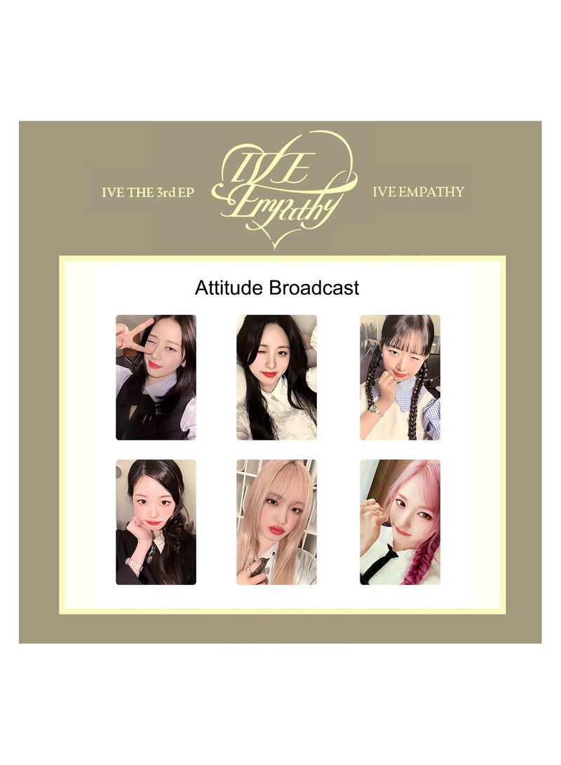 NIBEMINENT 6 Pcs Kpop IVE - Empathy Lomo Cards Card For Fans Collection Gifts
