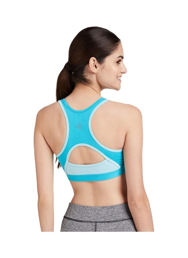 JOCKEY - Jockey 1380 Women Wire free Padded Super Combed Cotton Elastane Stretch Printed Full Coverage Racer Back Styling Active Bra with Stay Fresh and Moisture Move Treatment - Image 1