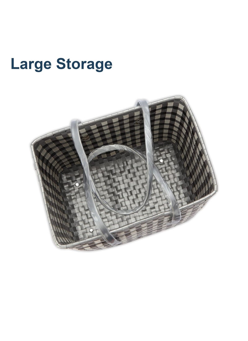 ARNAVIRA ARNAVIRA Handmade Multipurpose Basket with Lid 9L Used as Lunch BasketLunch Bag Tiffin Bag for OfficeSchool Travel Medium 24x15x25 CM  - Image 4