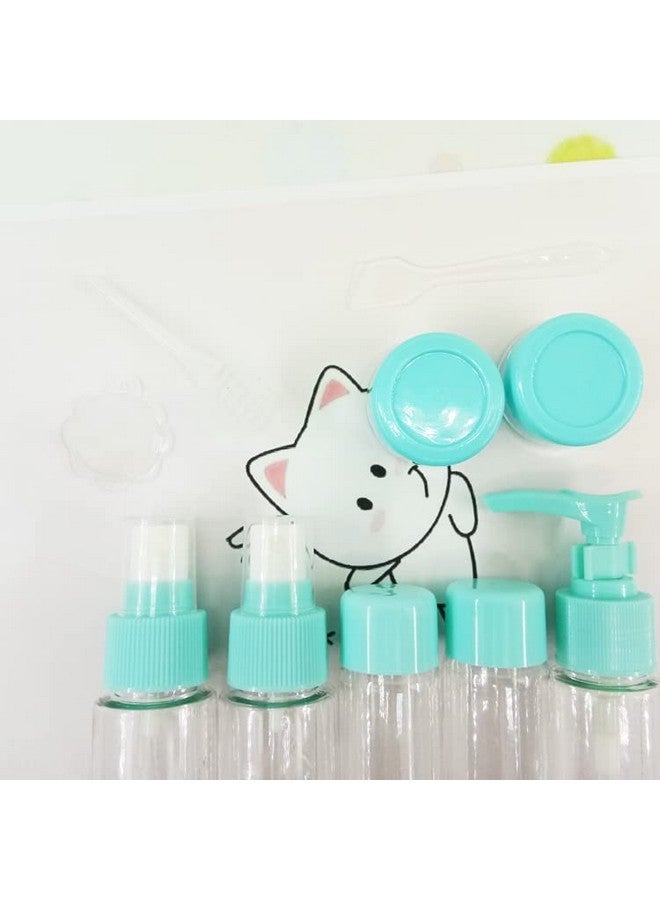 VDHJA Plastic Multipurpose Cosmetic Toiletries Travel Bottle Kit with Empty Refillable Bottles (BLUE) - Image 4