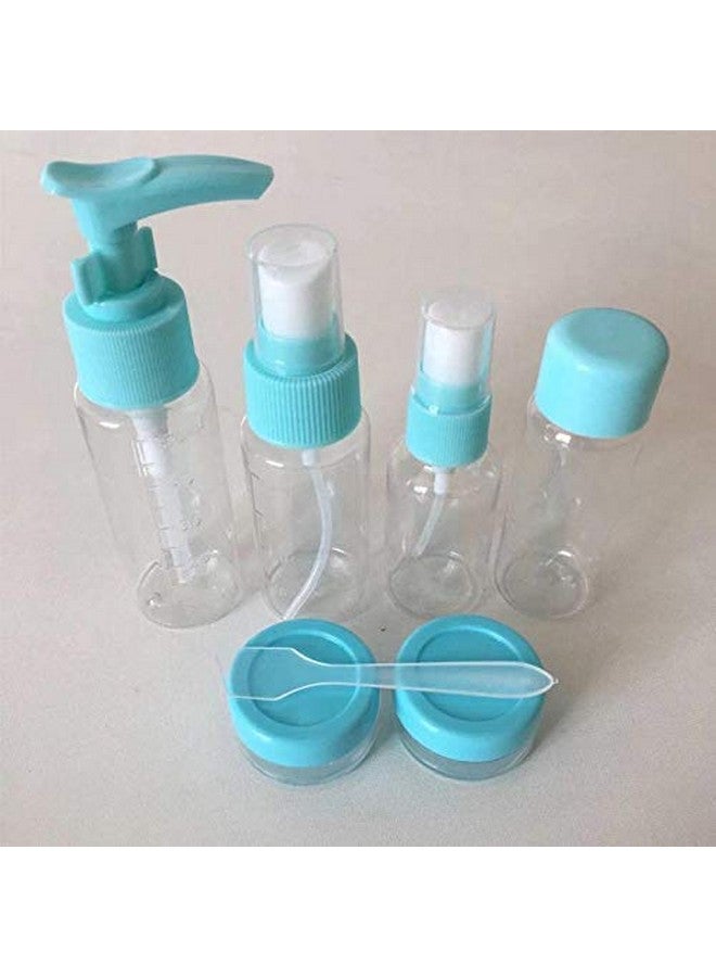 VDHJA Plastic Multipurpose Cosmetic Toiletries Travel Bottle Kit with Empty Refillable Bottles (BLUE) - Image 2