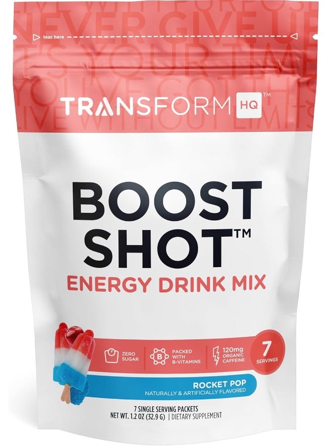 TransformHQ Boost Shot Powder Drink Stick Packets, Rocket Pop - Image 1