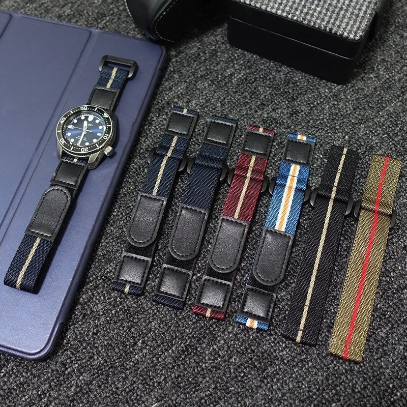 Bluejw Adjustable Nylon Watch Bands 18mm 20mm 22mm, Hook and Loop Sport Straps to Replace Your Watch Band - Image 1