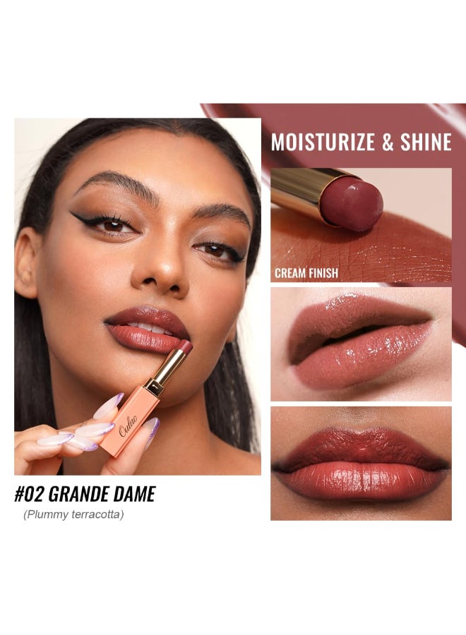 Oulac Moisturizing Shine Red Lipstick for Women 2 in 1 Tinted Lip Balm Hydrated Juicy and Glossy Lip Color for Dry Cracked and Chapped Lips Vegan 22g007oz 02 - Image 4