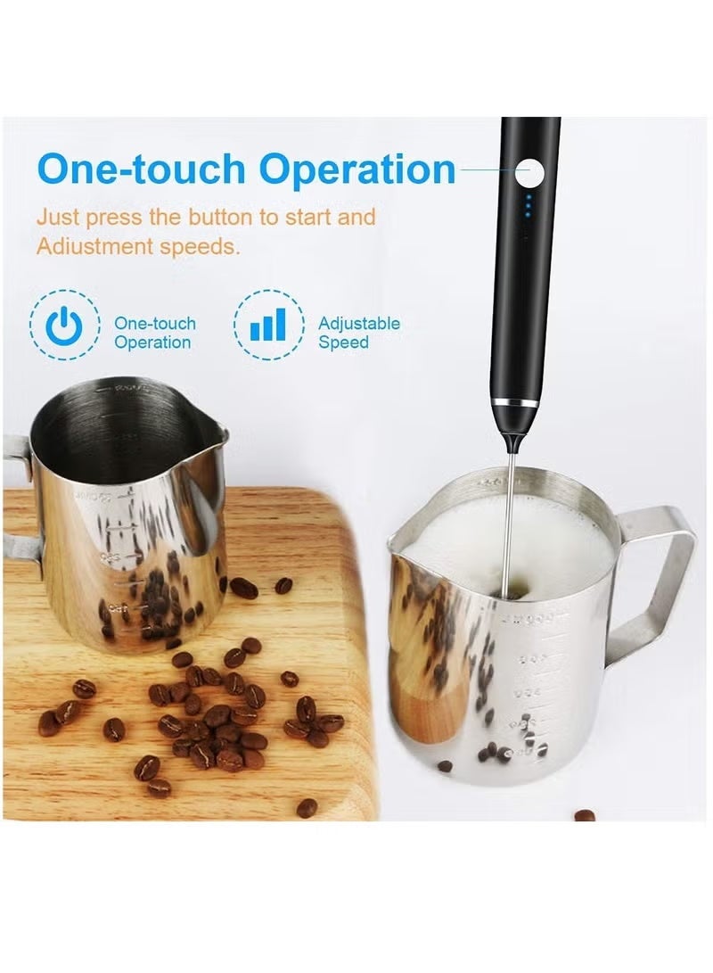 مضرب نسكافيه الاصدار الجديد موتور قوي شحن تايب سي لعمل فوم و رغوة حليب ٣ سرعات متعدد الالوان - Image 4