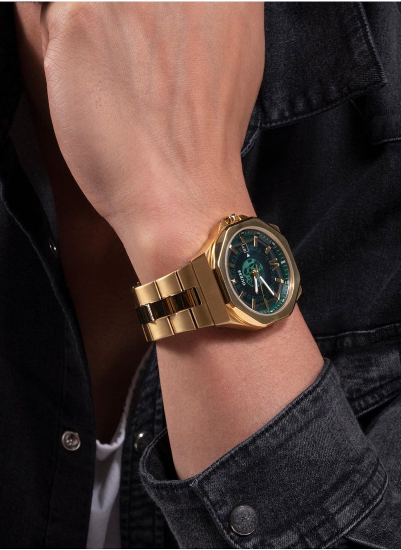 GUESS - Emperor Men's Analog Quartz Stainless Steel Gold Watch GW0573G2 - Image 1