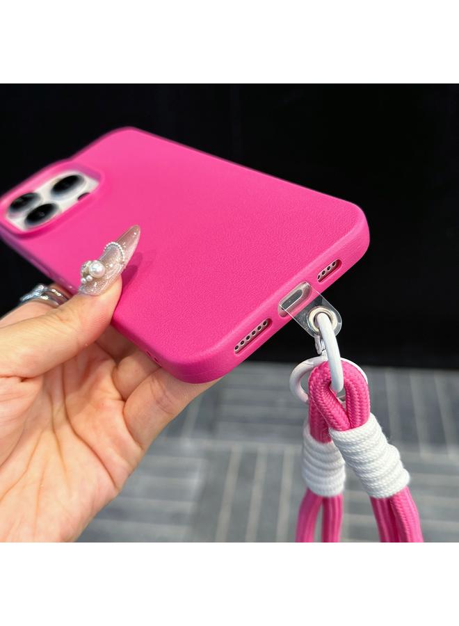 S-TOP Case For iPhone 13 Pro Leather Texture TPU Full Coverage Phone Case with Lanyard - Image 3