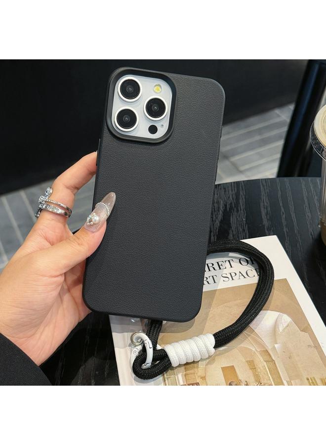 S-TOP Case For iPhone 13 Pro Leather Texture TPU Full Coverage Phone Case with Lanyard - Image 1