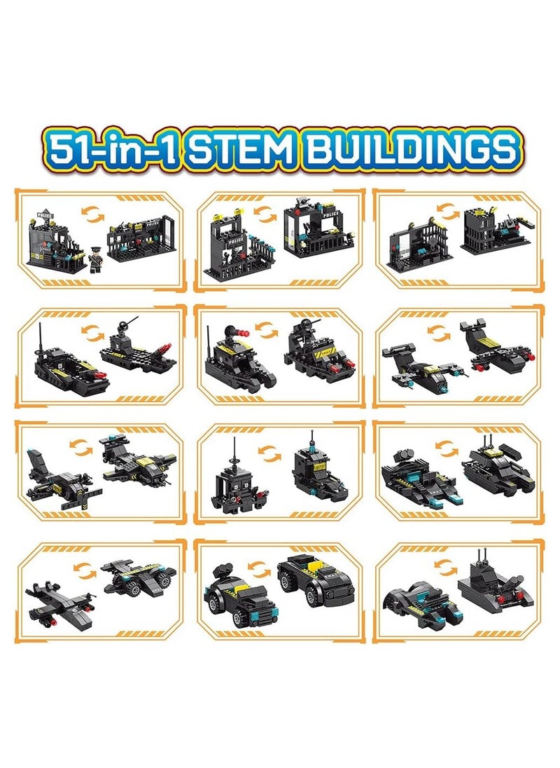 Robot Building Blocks Toys 51 Variants And Transformable Robots for Boys Age 8-12 Educational DIY Learning Building Bricks Truck Kit Engineering Erector Set Gifts for Kids Puzzle Toy  - Image 3