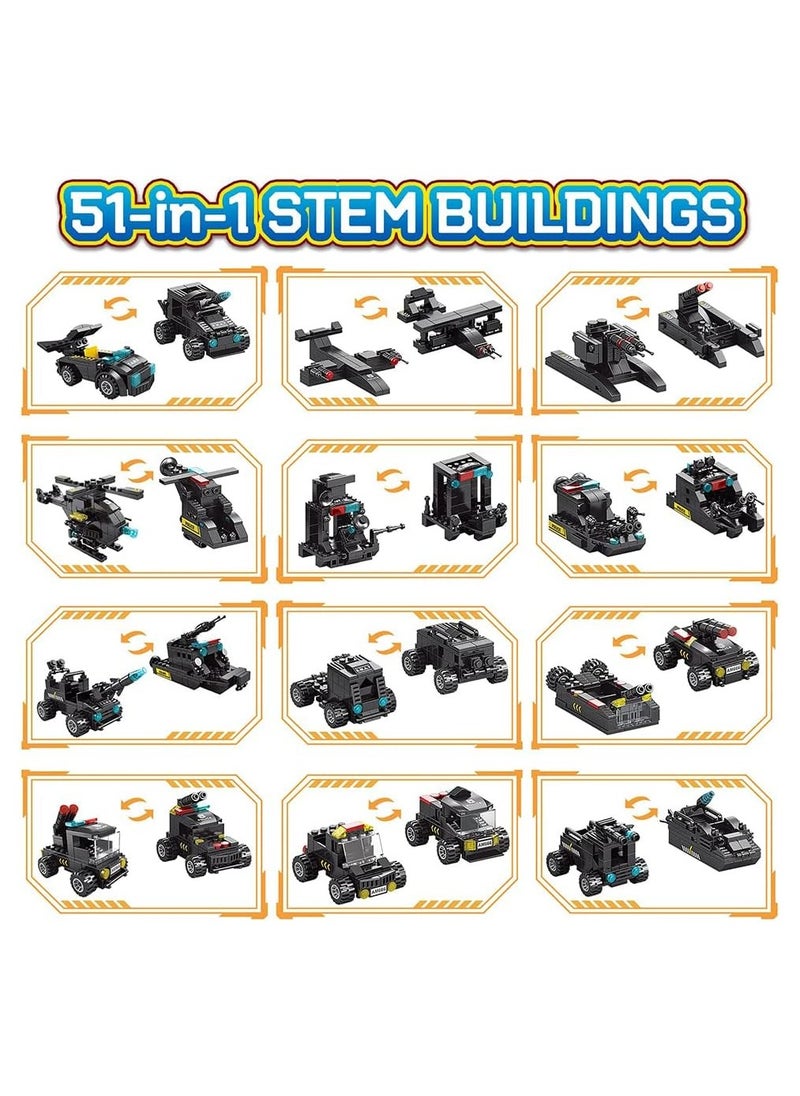 Robot Building Blocks Toys 51 Variants And Transformable Robots for Boys Age 8-12 Educational DIY Learning Building Bricks Truck Kit Engineering Erector Set Gifts for Kids Puzzle Toy  - Image 4