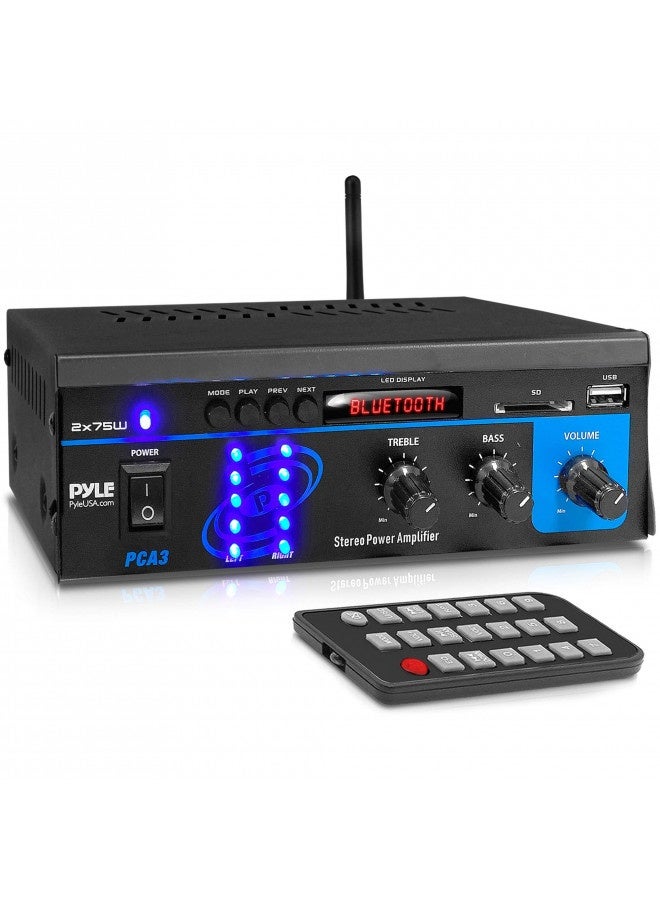 Pyle Pyle Home Home Audio Power Amplifier System - 2X75W Mini Dual Channel Sound Stereo Receiver Box W/ Led - For Amplified Speakers, Cd Player, Theater Via 3.5Mm Rca - For Studio, Home Use - Pyle Piecesa  - Image 5