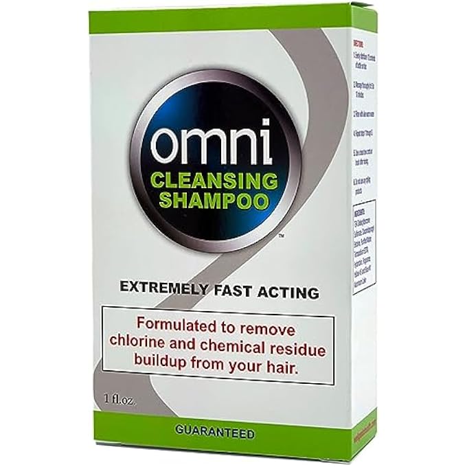 Omni Detoxifying Hair Cleansing Shampoo- Fast Acting Anti Residue Shampoo - Scalp Clarifying Formula for Dry Hair - Anti Chlorine Post Swim Shampoo, 1 Oz