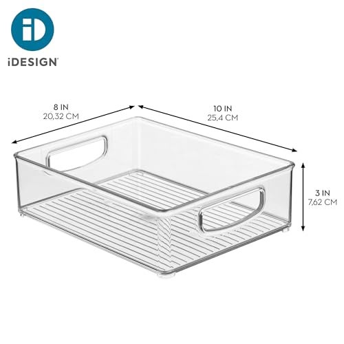 InterDesign iDesign Stackable Pantry Bin for Kitchen Cabinets, Fridge, or Freezer Storage, Clear, Made in USA - Image 4