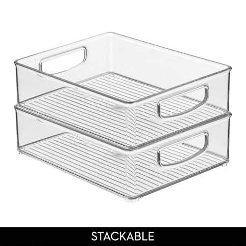 InterDesign iDesign Stackable Pantry Bin for Kitchen Cabinets, Fridge, or Freezer Storage, Clear, Made in USA - Image 5