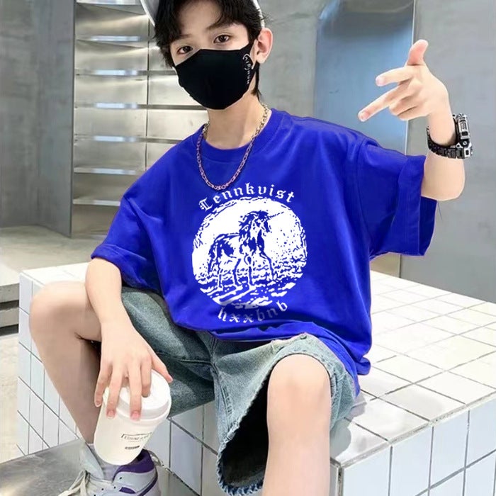 Boys' T-Shirt Short-Sleeved Pure Cotton 2026 Style Trendy And Handsome Children'S Streetwear Summer Clothing - Image 5