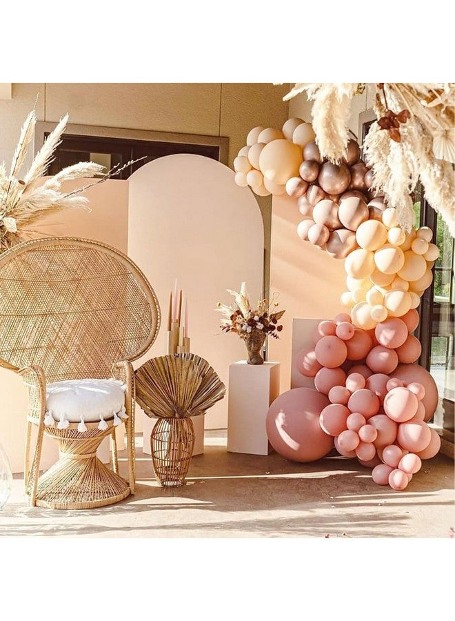 Togvu Retro Blush Pink Balloons, 60 Packs 12 Inch Dusty Pink Metallic Chrome Rose Gold White Sand Nude Balloons for Bridal Baby Shower Girls Boho Birthday Wedding Decorations Supplies - Image 4