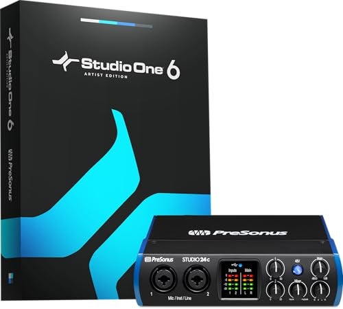 PreSonus Studio 24c 2x2, 192 kHz, USB Audio Interface with Studio One DAW Recording Software - Image 1