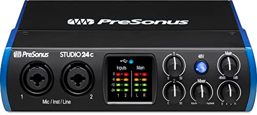 PreSonus Studio 24c 2x2, 192 kHz, USB Audio Interface with Studio One DAW Recording Software - Image 5