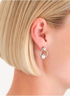RoseField Rosefield Chunky Roll Hoops Silver - JECES-J897  - Image 2