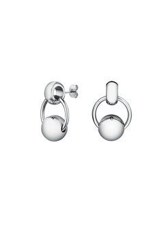RoseField Rosefield Chunky Roll Hoops Silver - JECES-J897  - Image 1