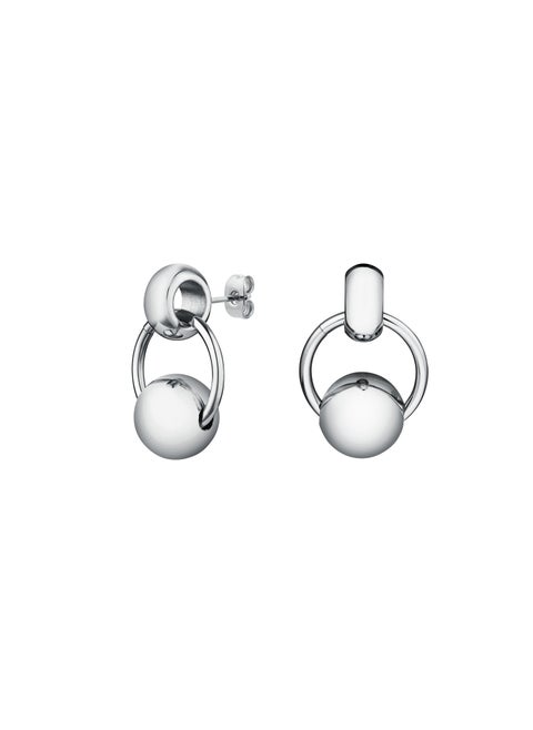 Rosefield Chunky Roll Hoops Silver - JECES-J897
