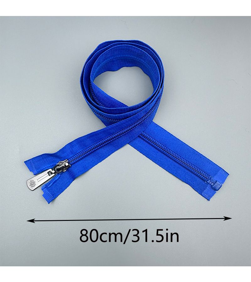 Dark Gray Nylon Openable Single-Way Zipper 80cm for Jackets Backpacks DIY - Image 3