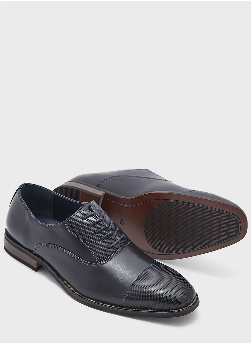 Robert Wood Perforated Toe Cap Oxford Lace Ups