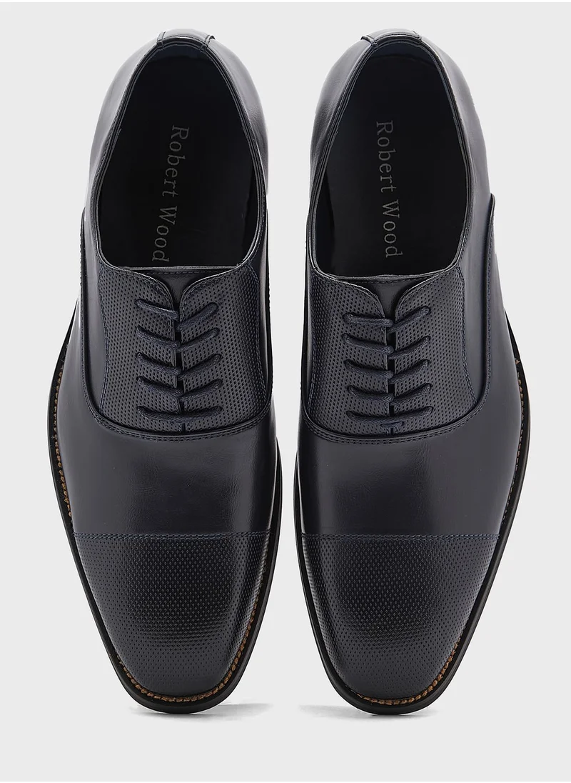 Robert Wood Perforated Toe Cap Oxford Lace Ups