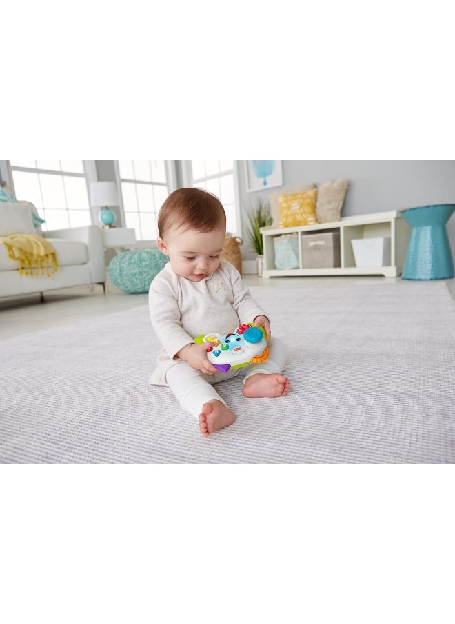Fisher-Price Hxb62 Learning Fun Game Controller For Babies And Toddlers In Green, Dummy Video Game With Music And Light Function For Babies From 6 Months, German Version  - Image 2