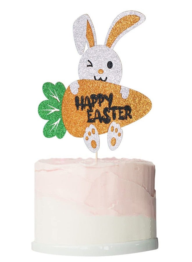 Bekaterea Little Bunny Cake topper，Happy Easter Cake Topper，Boy Girl Cake Decoration.Easter Party Cake Decorating Supplies - Image 2