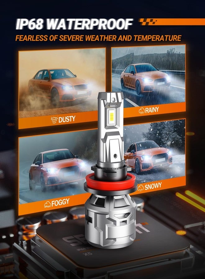 SEALIGHT 9005 H11 60000LM Bulbs, 6500K Cool White 9005 H11 Fog Lights with 15000RPM Cooling Fan, 60,000-hour Ultra-long Lifespan, Plug-N-Play, Pack of 4 - Image 5