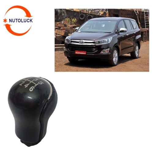 Nutoluck-Gear Lever Knob with 6 Gear Leather Quality Compatible with Innova Crysta,Fortuner - Image 5