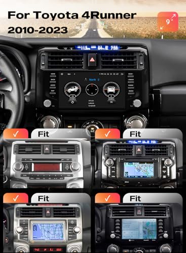 Dasaita 8GB+256GB Stereo for Toyota 4Runner 2010-2023 Replacement, Android 13, Wireless CarPlay & Android Auto, Built-in 4G Cellular, Optical Amplifier, 9 Inch QLED Screen - Image 2