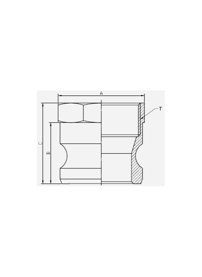 Generic - Brass Camlock Coupling Part A NPT (5'') - Image 1