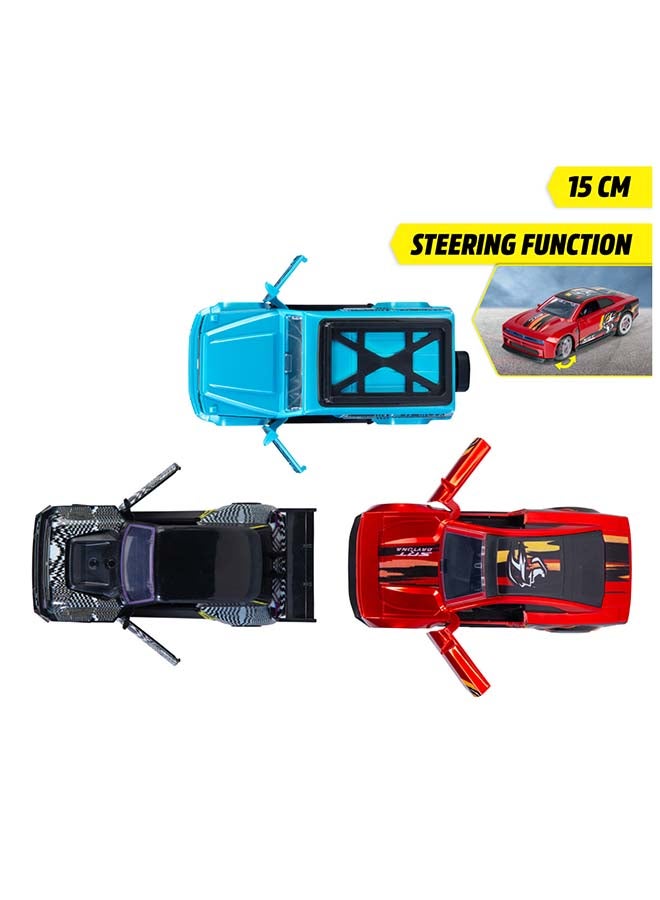 Dickie Pullback Racer 15cm Toy Car with Rubber Tyres & Opening Doors, Ages 3+ - Image 4