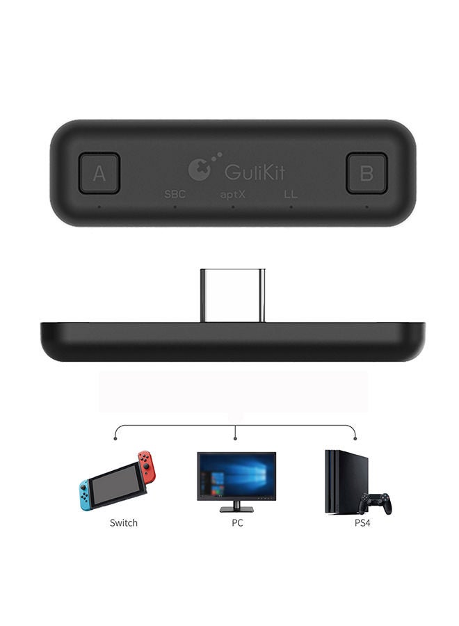 NIBEMINENT Gulikit Bluetooth Audio Transmitter Adapter For Switch / Lite Ps4 Pc Black - Image 2