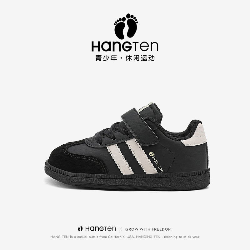 Hangten/Jubilant Boys Moral Training Shoes Black Sneaker Children'S Board Shoes Casual Soft Bottom Children'S Shoes - Image 1