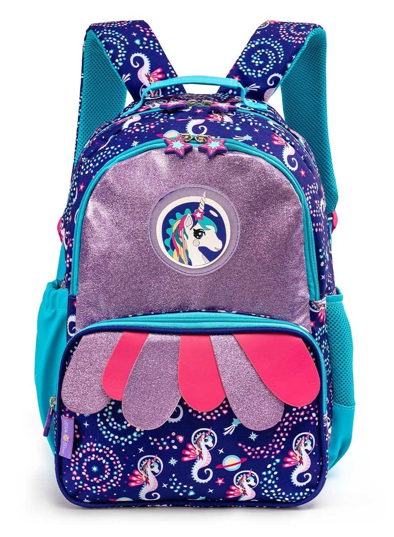 Milk & Moo Kids School Bundle - Backpack Thermal Water Bottle and Pencil Pouch, Ergonomic School Bag, 420ml Steel Water Bottle, Pencil Case with adjustable strap - Image 3