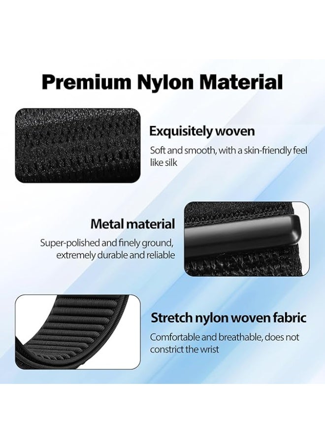 دكينج حزم 3 أشرطة بديلة من النايلون لساعات هواوي Fit 4 Pro / Fit 4 / Fit 3 Pro، متوافقة مع Huawei Fit 4 Pro / Fit 4 / Fit 3 Pro، باللون الأسود / أزرق المحيط العميق / رمادي السماء - Image 3