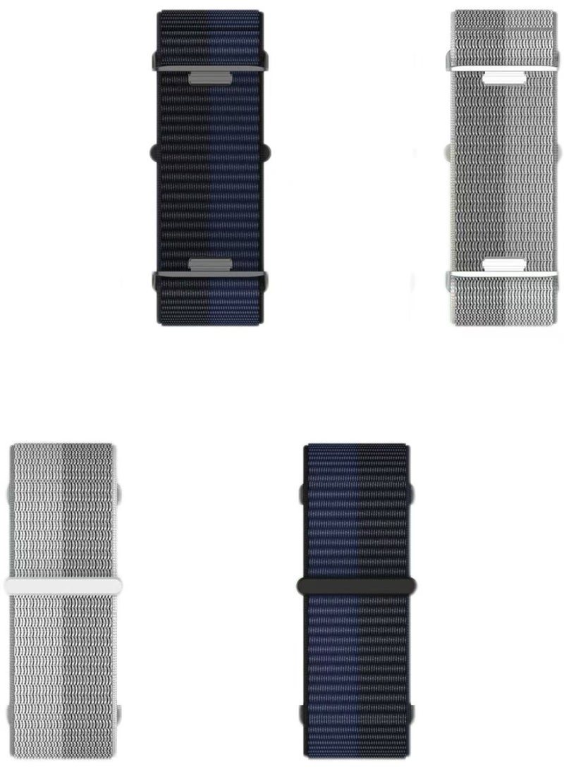 دكينج حزم 3 أشرطة بديلة من النايلون لساعات هواوي Fit 4 Pro / Fit 4 / Fit 3 Pro، متوافقة مع Huawei Fit 4 Pro / Fit 4 / Fit 3 Pro، باللون الأسود / أزرق المحيط العميق / رمادي السماء - Image 5