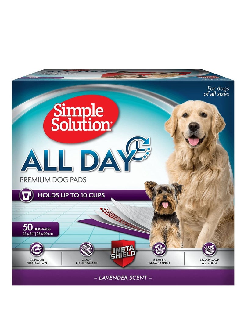 Simple Solution 50Pc All Day 6 Layer Premium Dog And Puppy Training Pads 58X60cm - Image 1