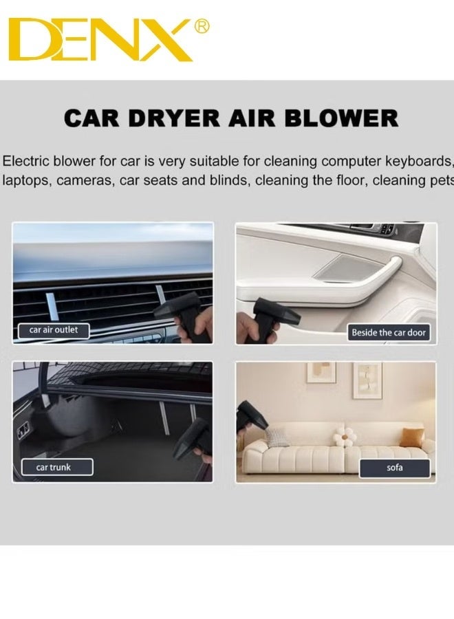 Denx Portable and Lightweight Cordless Air Blower with 21V Battery, 550W Motor - Battery Powered Turbo Cleaning and Drying Tool - Compact and Lightweight Black Air Blower for Home, Car, and Electronics Cleaning - Powerful Airflow for Quick Drying and Cleaning Tasks - Image 5