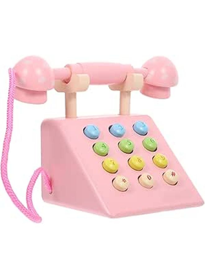 لعبة هاتف تعليمي تفاعلي وردي على شكل فطر هدية للأطفال - Image 1