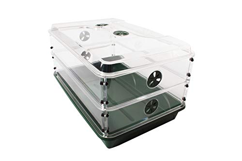 EarlyGrow 93807 Domed Propagator, 2 Height Extenders, Green - Image 1