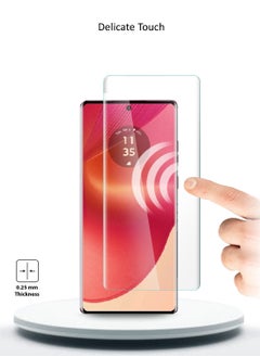 Wtech Motorola Edge 50 Fusion / Motorola S50 Neo / Motorola Moto G85 5G 2024 Premium Curved Edges UV Full Glue Full Cover Tempered Glass Screen Protector (MSGUCN) - Clear  - Image 5