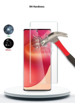 Wtech Motorola Edge 50 Fusion / Motorola S50 Neo / Motorola Moto G85 5G 2024 Premium Curved Edges UV Full Glue Full Cover Tempered Glass Screen Protector (MSGUCN) - Clear  - Image 4